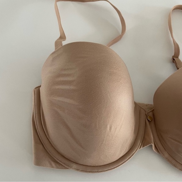 Victorias Secret Lined Strapless Bra Tan Size 34DD - Picture 4 of 6
